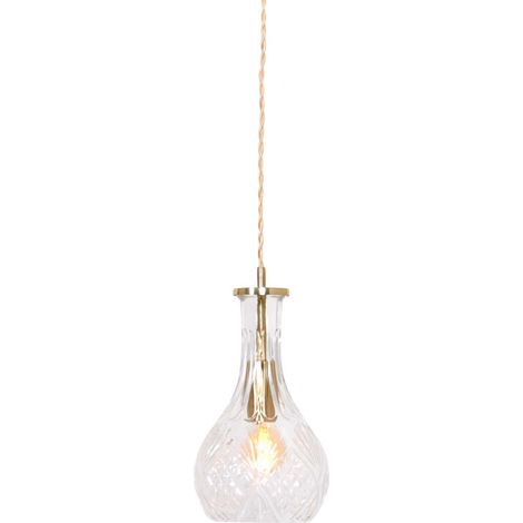 Mexlite - lámpara colgante - Grazio Glass - latón - vidrio metal (1/4)