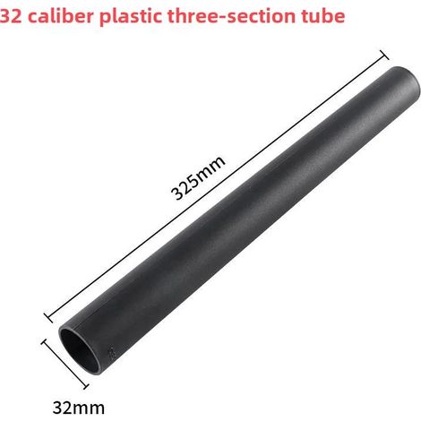 Tube télescopique universel pour aspirateur (noir, 32-325 mm), compatible avec la plupart des modèles d'aspirateurs (raccordement 32 mm). (1/4)