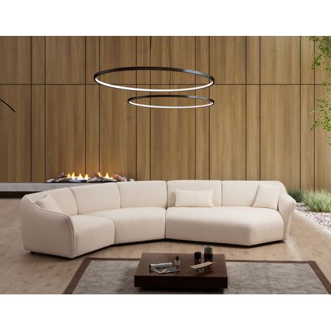 4-Sitzer Ecksofa Mentis Crème