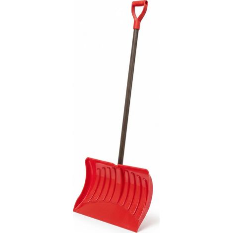 Pala Quitanieves de Plástico con Mango Ergonómico Largo 140 cm Ancho 66 cm - Herramienta de Jardinería