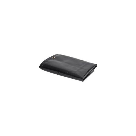 Lona de lona 650 g/m² 3 x 3 m Negro-Crezuo