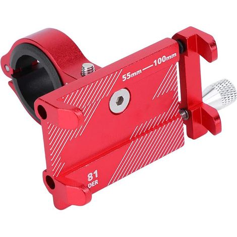 Universal Bicycle Phone Holder, Alloy Mount (Red) (1/5)