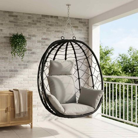 vidaXL Coussin Adirondack PUTTEN 100 % polyester Gris 60 x 145 x 10 cm (1/5)