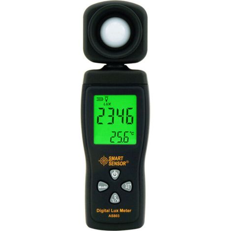 Luxmètre , 1 pcs Capteur intelligent AS813 Luxmètre numérique Lux 1-200000 Lux Lumenmeter Haute précision Lux / FC Tester, Ensoleillé (1/4)