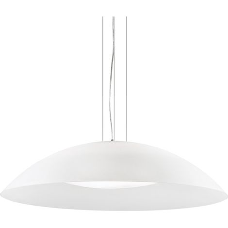 Sospensione Moderna Lena Vetro Bianco 3 Luci E27 D74Cm (1/3)