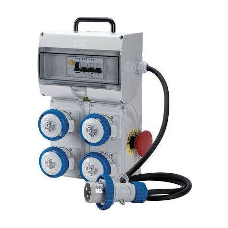 QUADRO KEY BOX ASC CON PULSANTE DI EMERGENZA 4 PRESE INDUSTRIALI IP67 FANTON