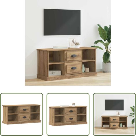 Hochglanz TV-Schrank -  TV-Schränk Artisan-Eiche 99,5 x 35,5 x 48 cm Holzwerkstoff (1/5)