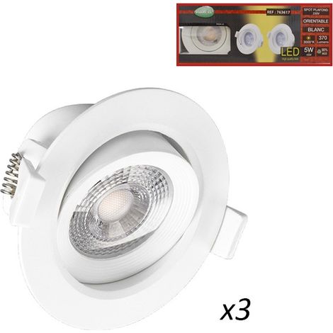 Spot LED SMD Orientable 5W 3000K pack de 3 Miidex Lighting®