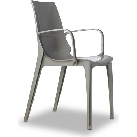 Chaise design, Chaise design avec accoudoirs - VANITY - deco Gris en Plastique, Scab design (1/2)