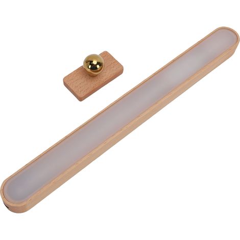 Miroir lumineux LED portable rechargeable avec commande tactile, 3 niveaux de luminosité, applique murale à piles pour chambre ou salon. (1/5)