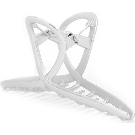 Pinces à cheveux femme mat, clips à mâchoire forte tenue antidérapants, argent mat, lot de 2 (1/5)