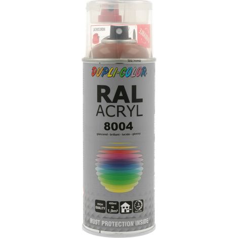 PEINTURE ACRYL RAL8004 BRILLANT 400ML DUPLI COLOR