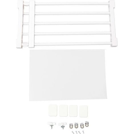 tagère de tension de placard extensible sans clous, diviseur d'armoire, support de rangement pour armoire de 50 à 80 cm de longueur (1/5)