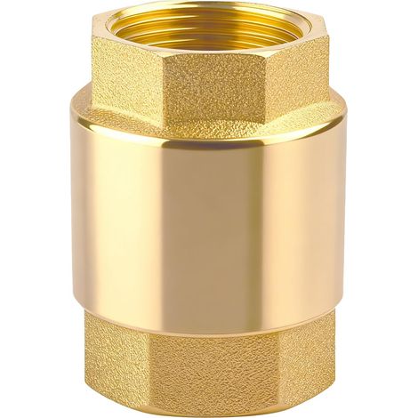 Clapet anti-retour de 1 pouce, vanne unidirectionnelle horizontale en laiton, empêche le reflux des eaux usées, DN25, convient aux canalisations. (1/5)