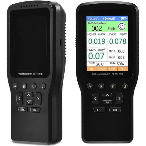 Détecteur de qualité de l'air professionnel pour la maison : surveillance précise des PM25, PM10, formaldéhyde et COVT. (1/4)