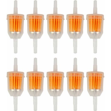 10 Stück Universal-Kraftstofffilter, Schnellkraftstofffilter für 6-8 mm Benzin (1/4)