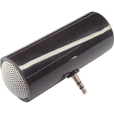 Mini haut-parleur stéréo portable avec prise jack audio 3,5 mm pour téléphone et tablette (noir)-Black (1/3)