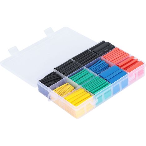 530-teiliges Set mit Schrumpfschläuchen, Isolierschutz, Schrumpfschläuchen, Kombinationsmaterial, farbig (1/5)