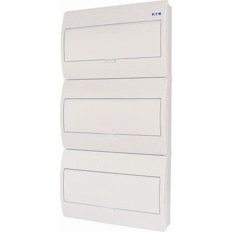 Coffret en saillie IP40 3 rangées 54 mod porte blanche 000281695 EATON BC-O-3/54-TW-ECO (1/3)