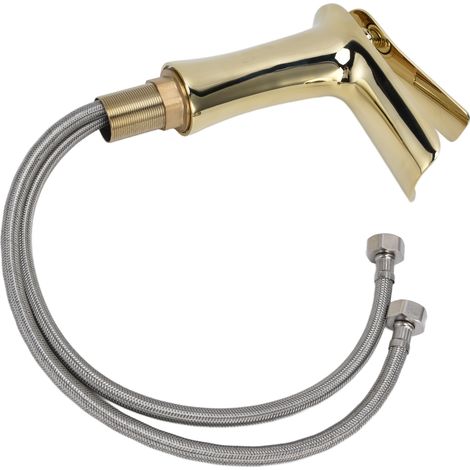 Robinet mitigeur G1/2 en laiton, style moderne, pour lavabo et baignoire, avec poignée unique et un trou. (1/5)