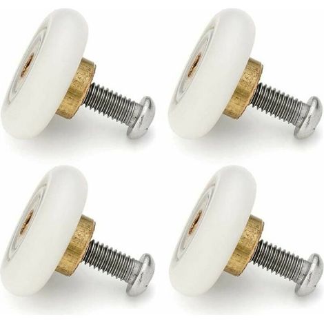 Lot de 4 roulettes de rechange pour portes de douche coulissantes, diamètre 19 mm (1/3)