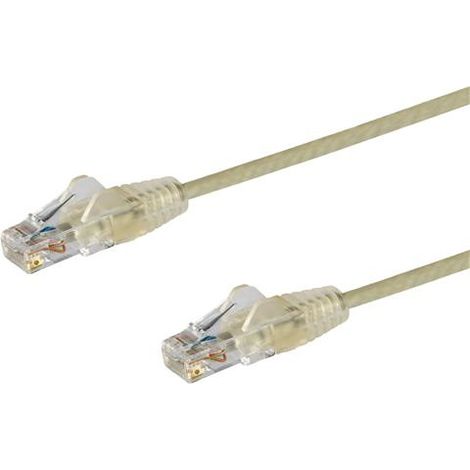 2.5M SLIM CAT6 CABLE - GREY SNAGLESS - 28 AWG COPPER WIRE (1/3)