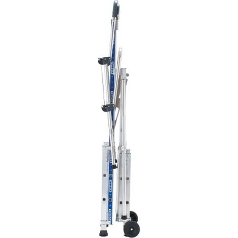 Tubesca Comabi – Plateforme échafaudage télescopique 3 hauteurs – Antidérapante 600 x 420 mm – Stabilisateurs repliables – Charge maximale 150 kg
