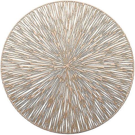 1 set de table rond en PVC ajouré pour restaurant, décoration, tapis de table anti-chaleur pour steak (1/5)