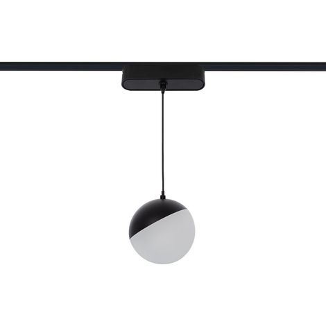 Faretto a Sospensione LED Binario Magnetico Monofase 25mm Super Slim 10W 48V CRI90 Nero Ø100 mm Bianco Caldo 2700K