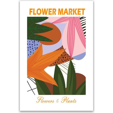 Tableau Matisse fleurs colorées abstraites (1/5)