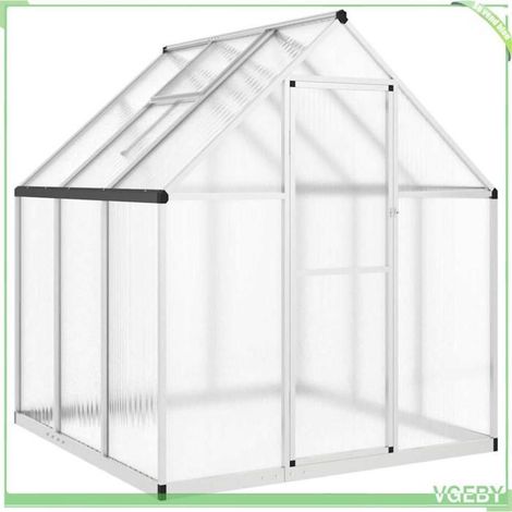 Serre - FAFEICY - 4005828 - 169x169x195 cm - cadre aluminium anti-rouille - panneaux PC anti-UV (1/5)