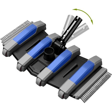 Aspirateur de piscine, aspirateur de piscine pondéré avec raccord de tuyau pivotant de 1-1/2", brosse pour sols et latéraux, aspirateur pour piscines souterraines, piscines hors sol (1/5)