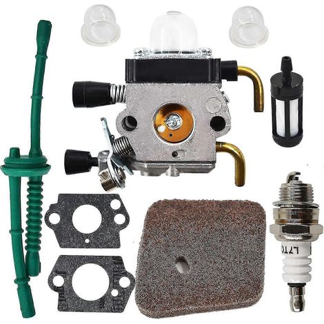 Vergaser-Ersatzteile für Stihl FS38 FS45 FS46 FS55 KM55 FS85 Trimmer, mit Luft- und Kraftstofffilterdichtungen.