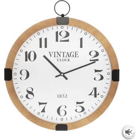 ATMOSPHERA Wanduhr, leise, aus Holz, Vintage-Stil, 38 cm - Atmosphera (1/2)
