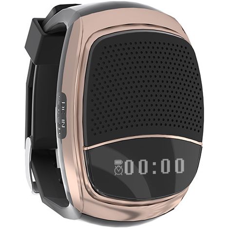 Montre-enceinte Bluetooth portable, enceinte sans fil avec micro intégré pour appels mains libres, emplacement pour carte TF, stéréo TWS, télécommande selfie, étanche IP45 pour le ski, le vélo et la r (1/5)