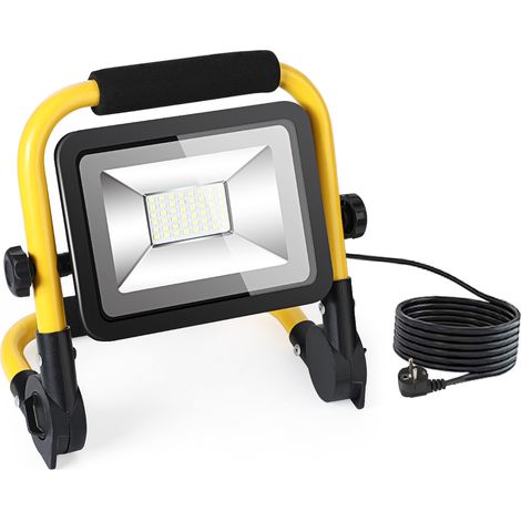 Projecteur LED Portable IP65, étanche, prise filaire de 5M, support d'éclairage de secours (1/5)