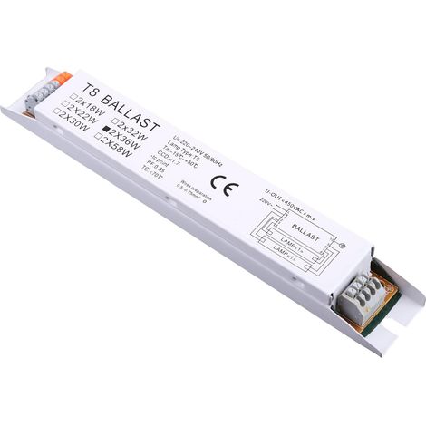 Ballast électronique compact 2x36W T8 pour tube fluorescents de bureau, idéal pour la maison et le bureau. (1/5)