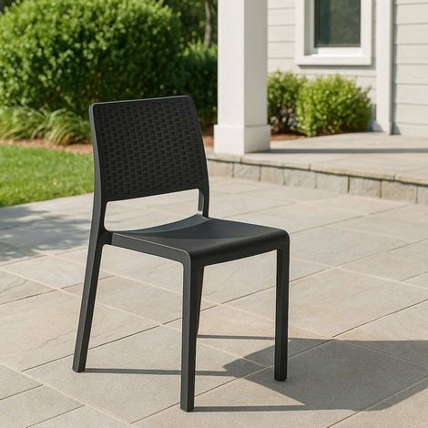 Silla de Exterior Revo, una Silla, Hecha en Italia, Gris Antracita (1/3)