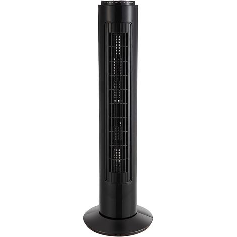 Ventilator de tower picaro schwarz 3vel 50w w/remote timer,fest und drehend 74x22x22cm (1/3)