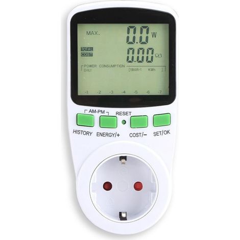Offgridtec Contatore elettrico per presa elettrica, misurazione dell'alimentazione, consumo di corrente ecc. (1/5)