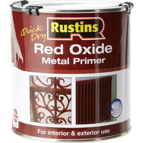 Rustins REDOW1000 Quick Dry Red Oxide Metal Primer 1 litre RUSROMP1LQ