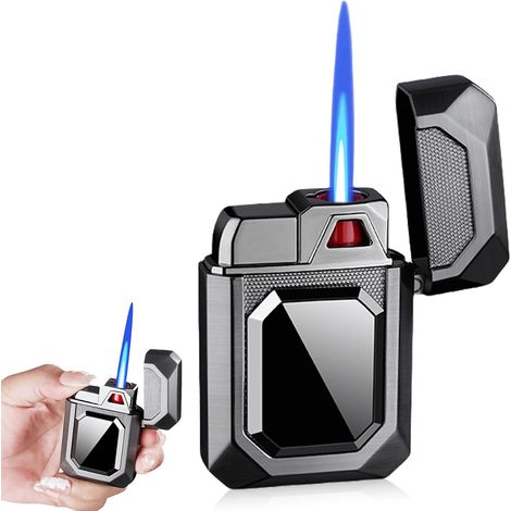 Briquet multifonction : briquet tempête vintage coupe-vent, briquet tempête, flamme constante, briquet à gaz pour cuisine, barbecue, camping (sans gaz) (1/5)