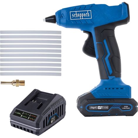 Akku Heissklebepistole 20V 11mm Stick Scheppach set s c-hgg170-x (1/5)
