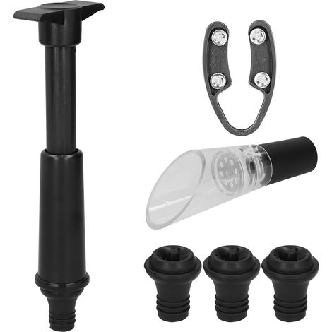 Bouchon de vin réutilisable en silicone avec pompe à vide, accessoire de bar (1/5)
