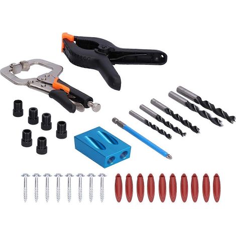Schrägloch-Positionierbohrer-Set aus Aluminiumlegierung, verstellbar, für Holzmöbel