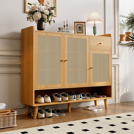 mobile contenitore 120 cm 3 ante 1 cassetto naturale OKMYHOME (1/5)