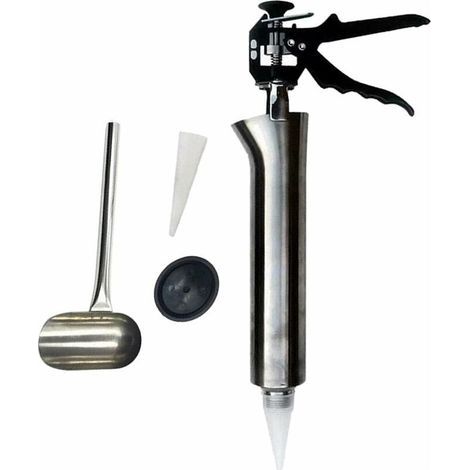 Applicateur Manuel de Joint Mortier, Pistolet à Calfeutrer de Mortier de Pointage avec Buses Remplaçables Machine de Jointoiement de Ciment (Pour fente) (1/5)
