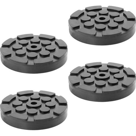 4PCS Tampon en Caoutchouc pour Cric de Voiture,120 mm Tampon Cric Coussin Stabilisateur, Patins de Support Patins de Cric de Grue,Convient pour Presque Toutes Les Carrosseries et Crics (1/4)