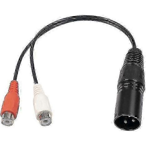 Câble répartiteur XLR vers RCA, adaptateur audio mâle 3 broches vers femelle RCA 2 broches, version 0509 (1/5)