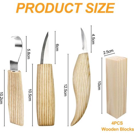 Holzschnitzmesser-Set, 25-teiliges Holzschnitzwerkzeug-Set, 11 Schnitzmesser, Holzmeißel-Set, DIY-Schnitzwerkzeuge, für Anfänger und Profis (1/5)